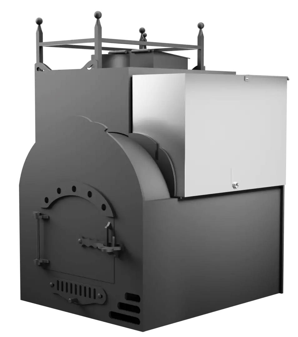 Печь Горыныч Мини, каменка закрытая с левой стороны, система воздушного отопления фото в Самаре