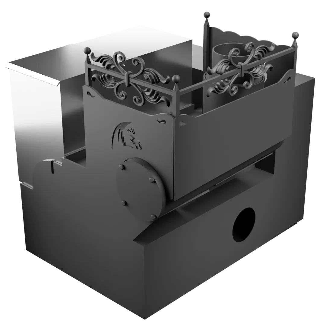 Горыныч 3 СВОП, каменка с левой стороны, большая дверь со стеклом фото в Самаре