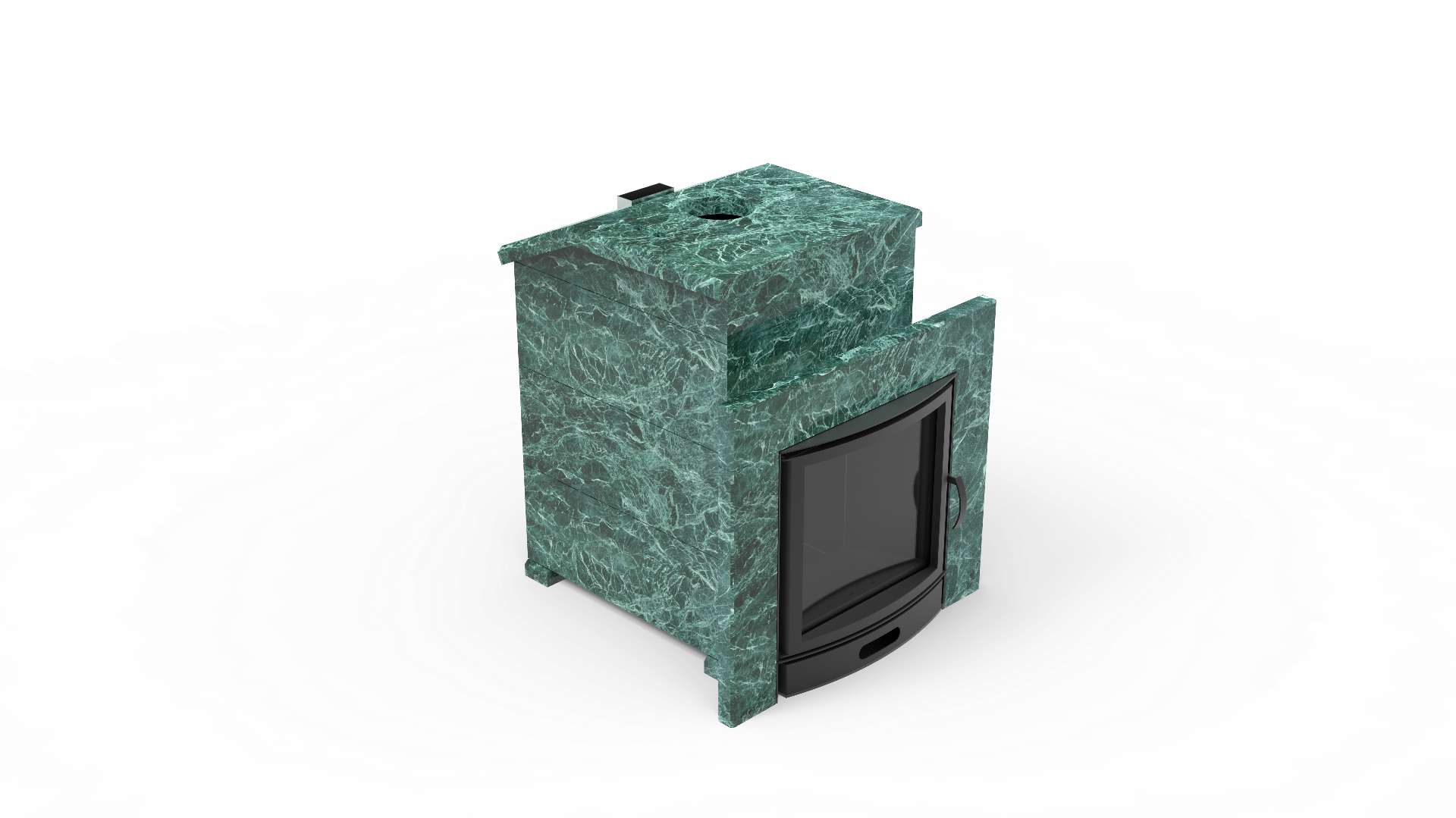 Печь из натурального камня Genesis GN 500 облицовка закрытая со скосом талькохлорит-шлифовка фото в Самаре