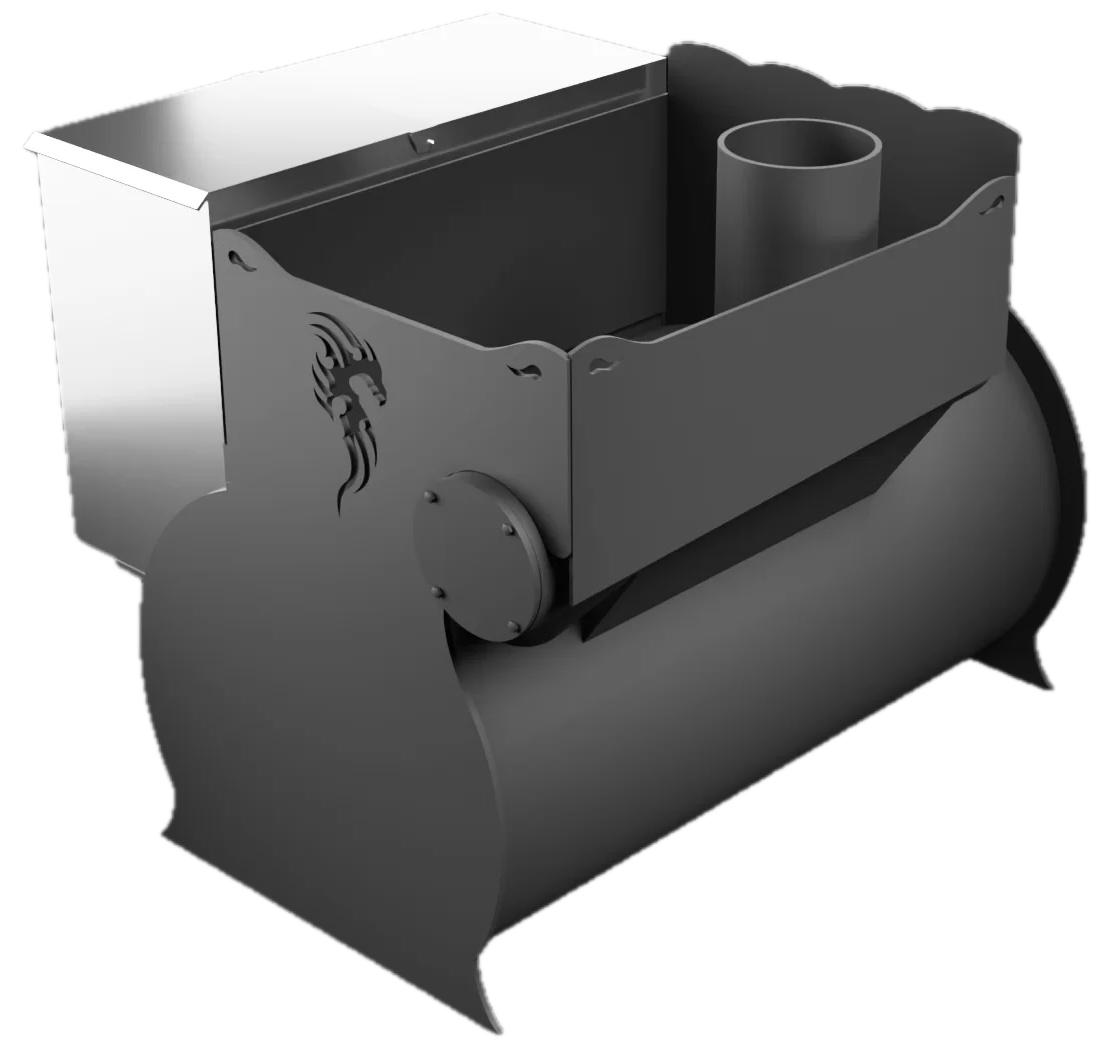 Печь Горыныч 2, каменка с левой стороны, малая дверь со стеклом фото в Самаре