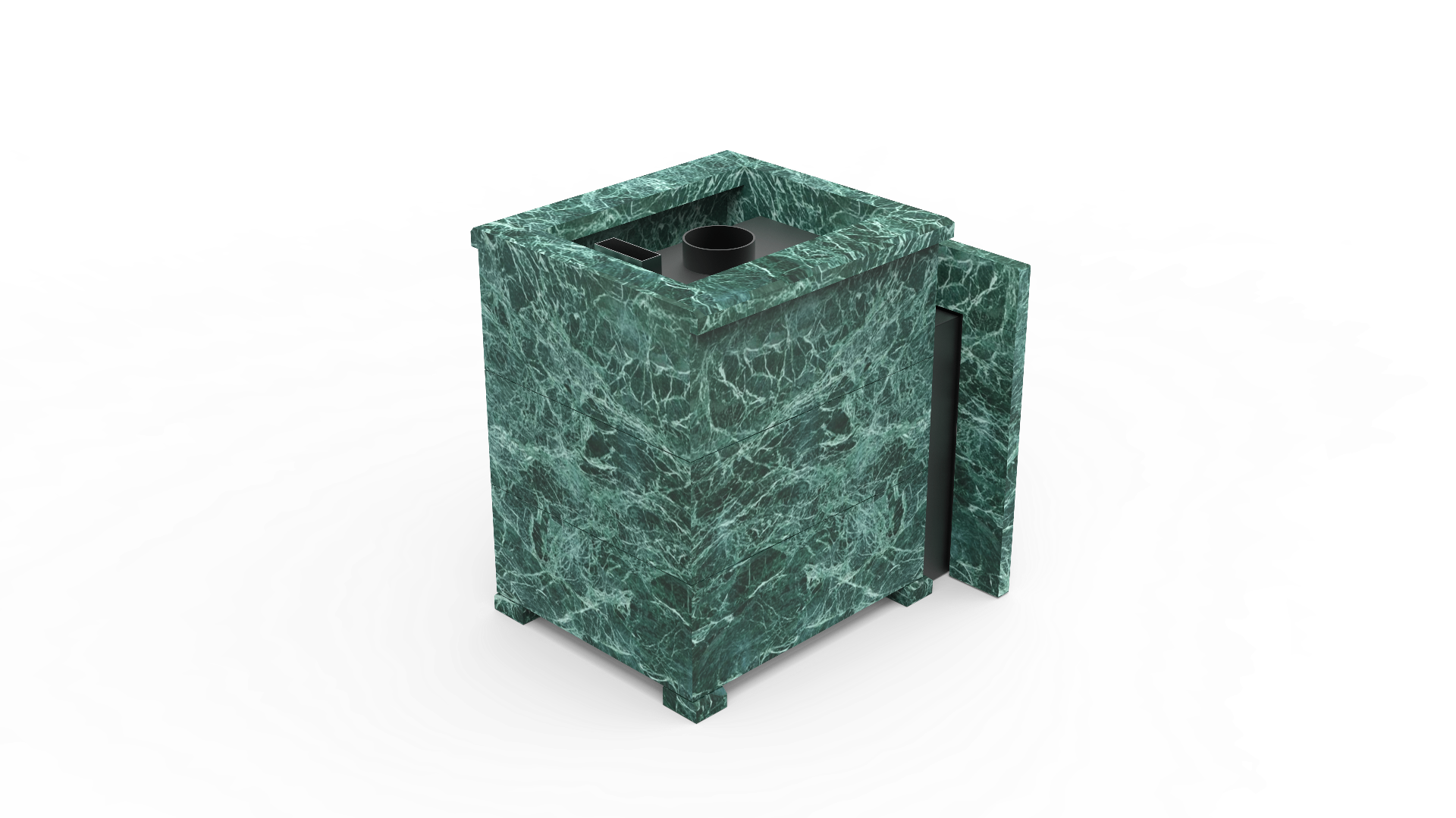 Печь из натурального камня Genesis GN 500 облицовка открытая пироксенит-элит фото в Самаре