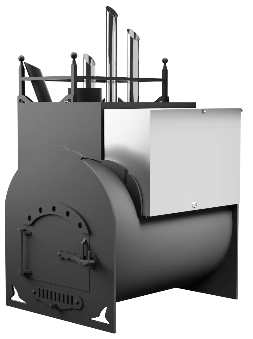 Печь Горыныч Мини, каменка закрытая с парогенератором с левой стороны фото в Самаре