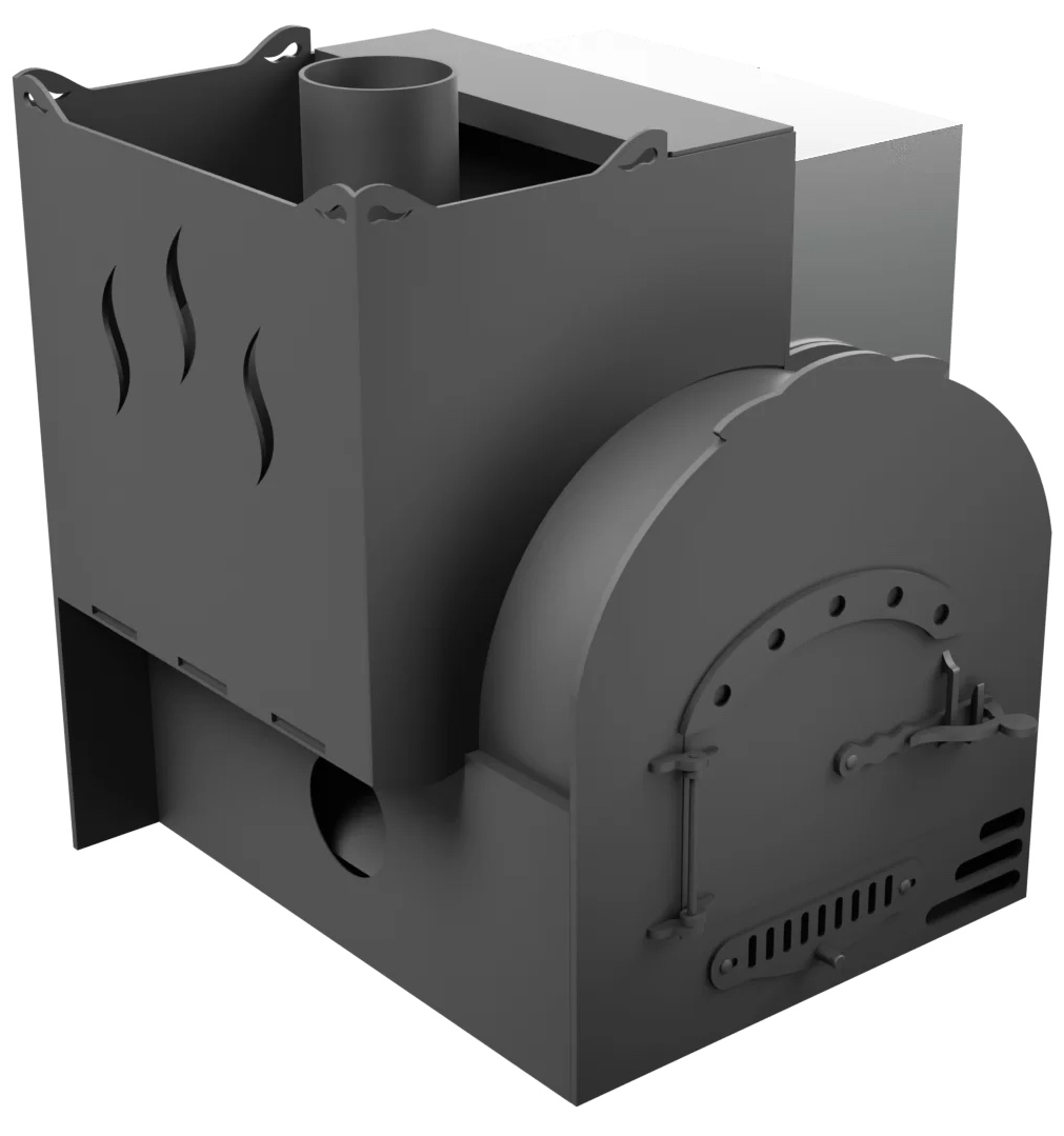 Печь Горыныч Мини, каменка с левой стороны, система воздушного отопления фото в Самаре