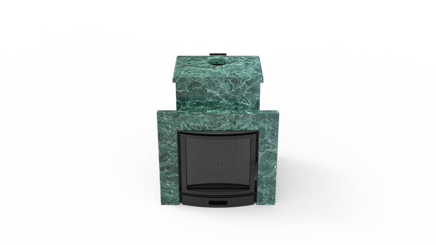 Печь в облицовке из натурального камня Genesis GN 500 облицовка закрытая со скосом талькохлорит-шлифовка фото в Самаре