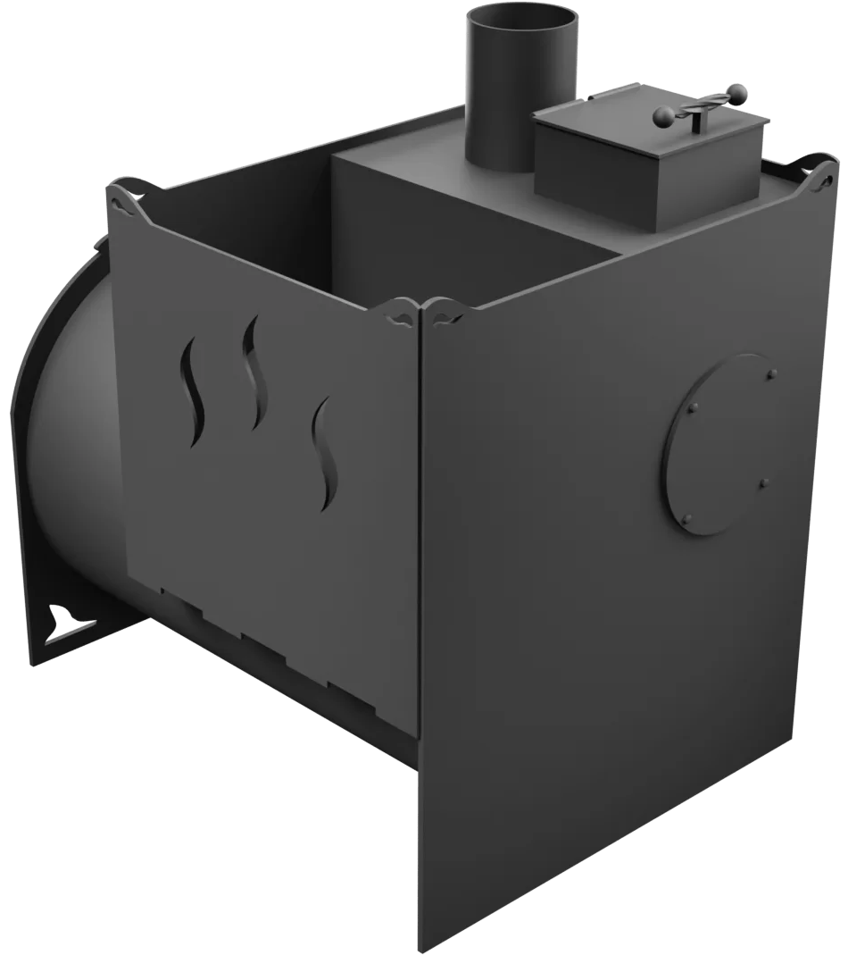 Печь Горыныч Мини, двойная каменка, малая дверь со стеклом фото в Самаре