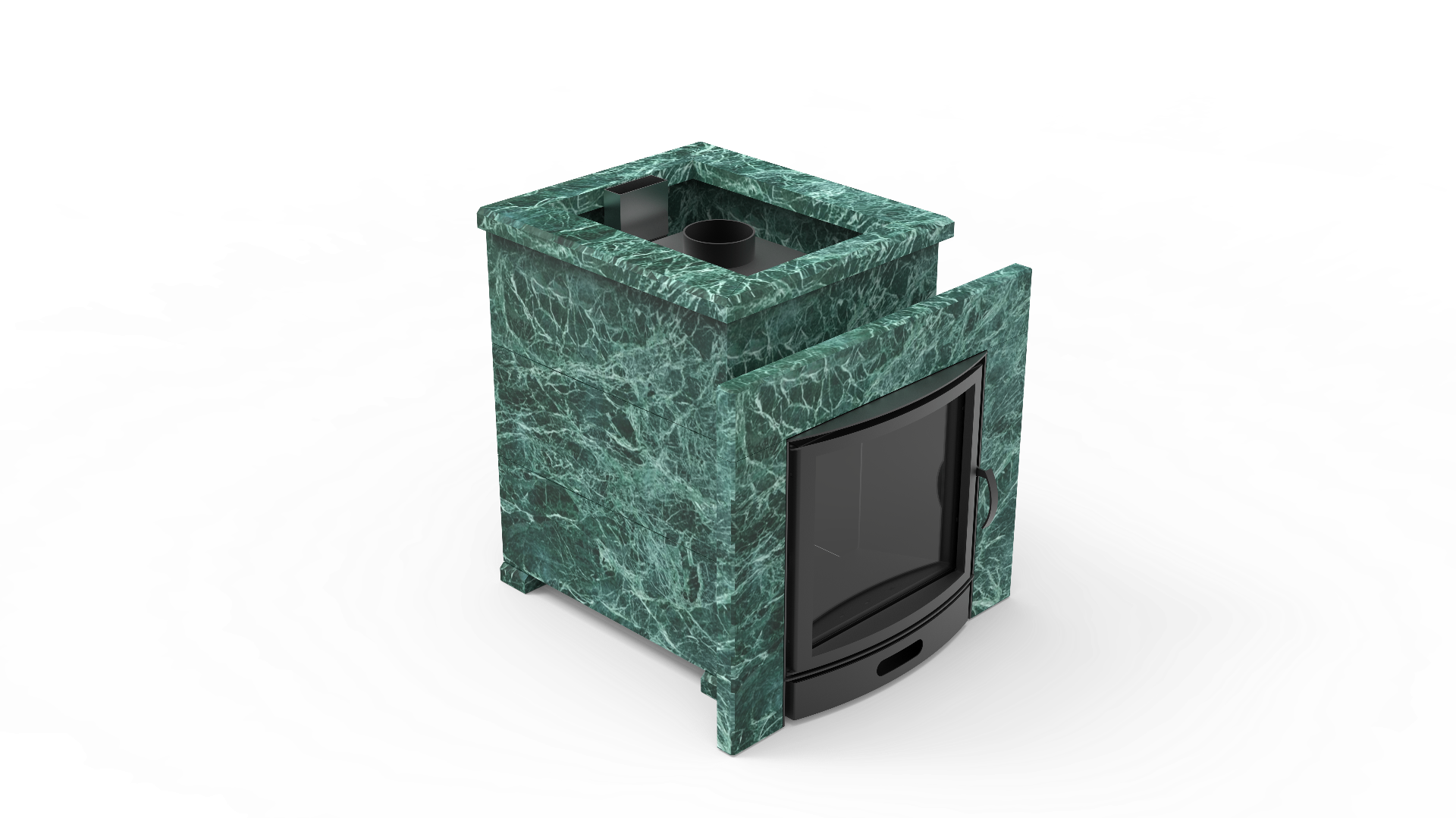 Печь из натурального камня Genesis GN 500 облицовка открытая пироксенит-элит фото в Самаре