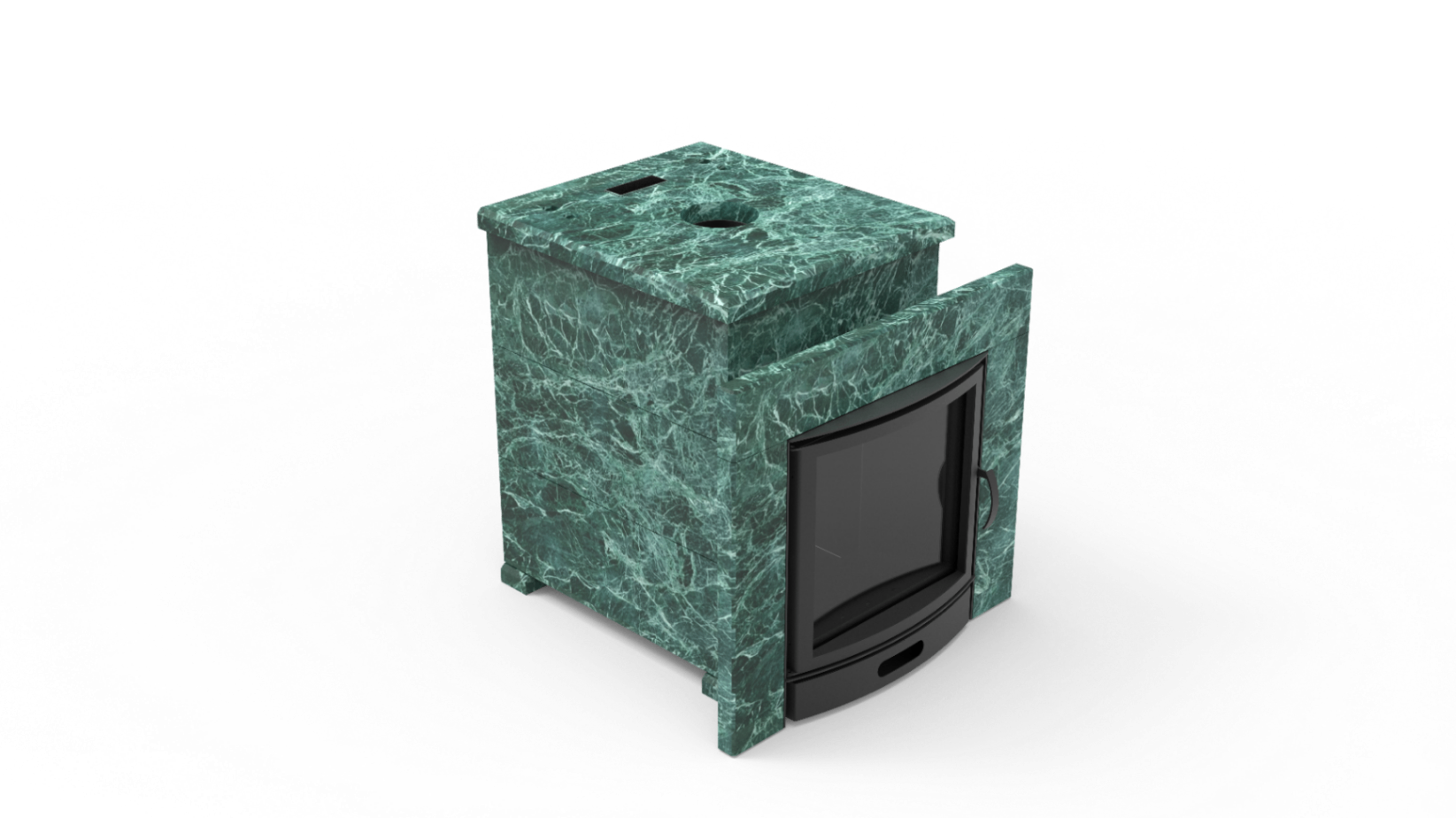 Печь из натурального камня Genesis GN 500 облицовка закрытая плоская пироксенит-элит фото в Самаре