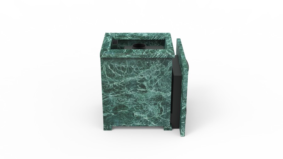 Печь в облицовке из натурального камня Genesis GN 500 облицовка открытая пироксенит-элит фото в Самаре