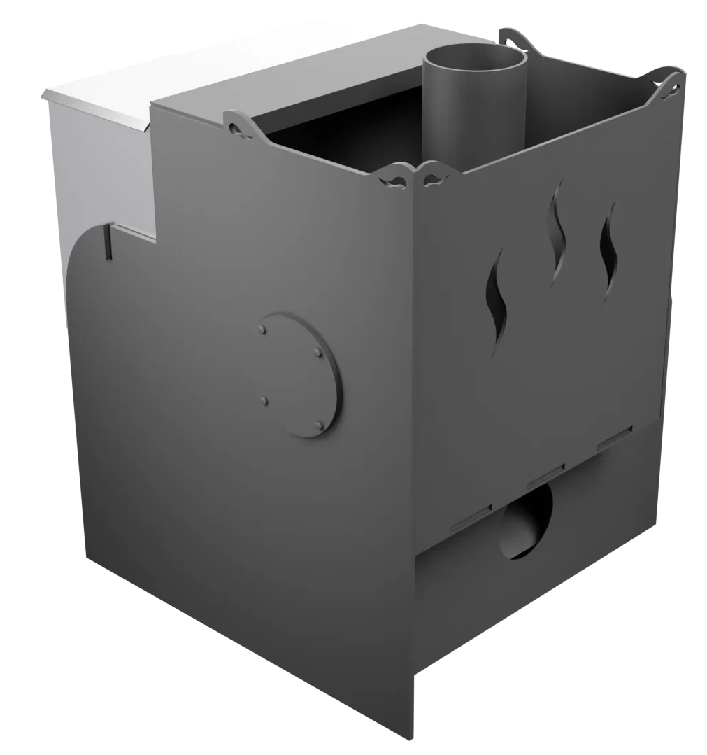 Печь Горыныч Мини, каменка с левой стороны, система воздушного отопления фото в Самаре