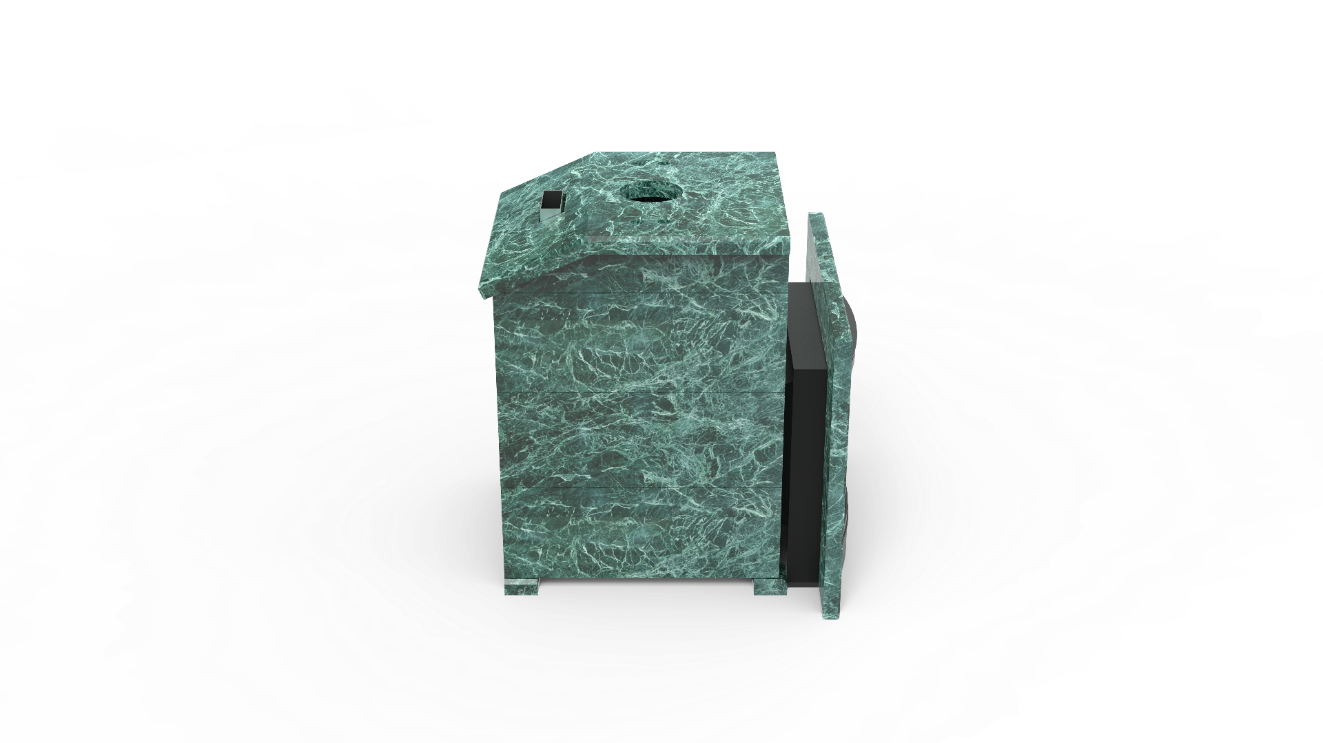 Печь из натурального камня Genesis GN 500 облицовка закрытая со скосом талькохлорит-шлифовка фото в Самаре