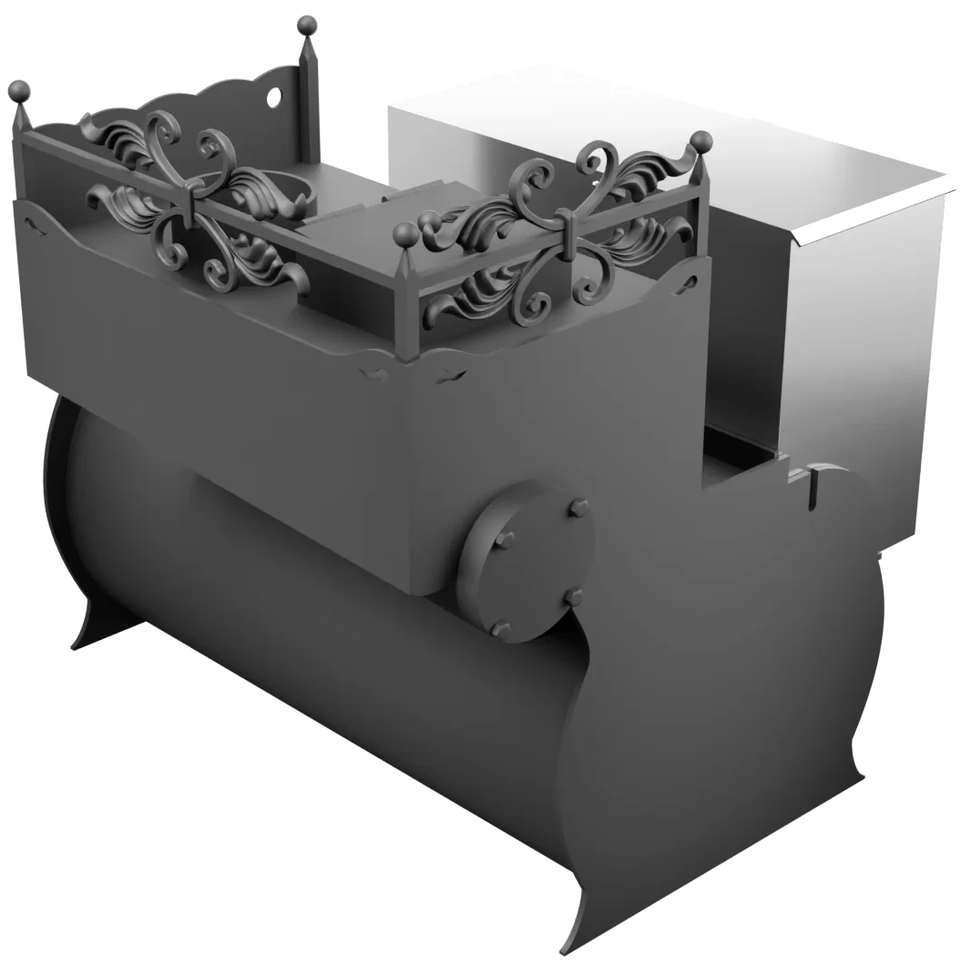 Печь Горыныч 3, каменка закрытая с правой стороны, малая дверь со стеклом фото в Самаре