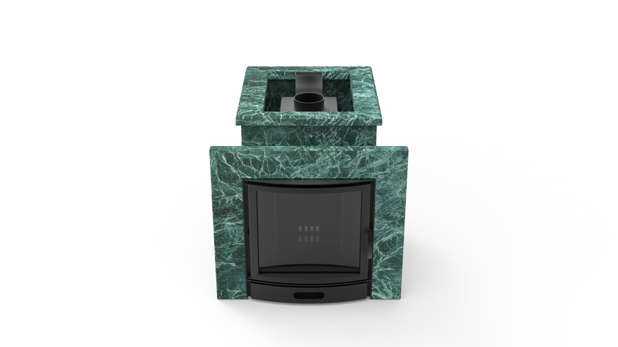 Печь в облицовке из натурального камня Genesis GN 500 облицовка открытая пироксенит-элит фото в Самаре