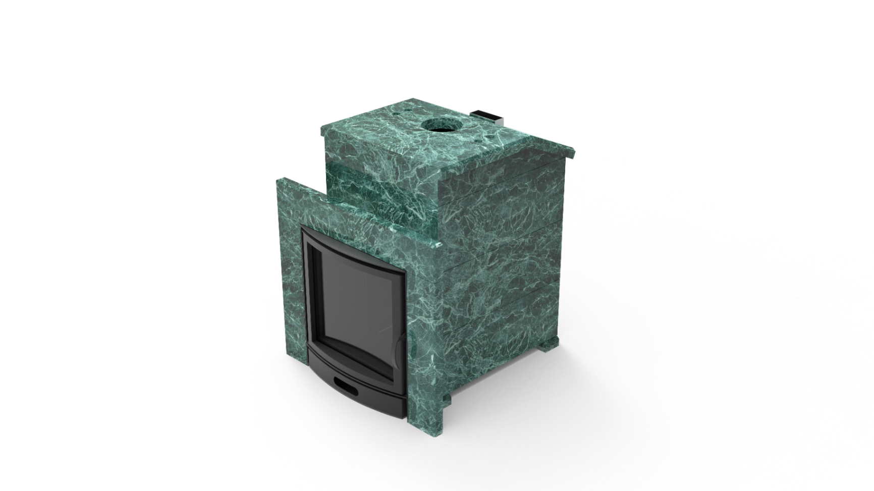 Печь из натурального камня Genesis GN 500 облицовка закрытая со скосом талькохлорит-шлифовка фото в Самаре