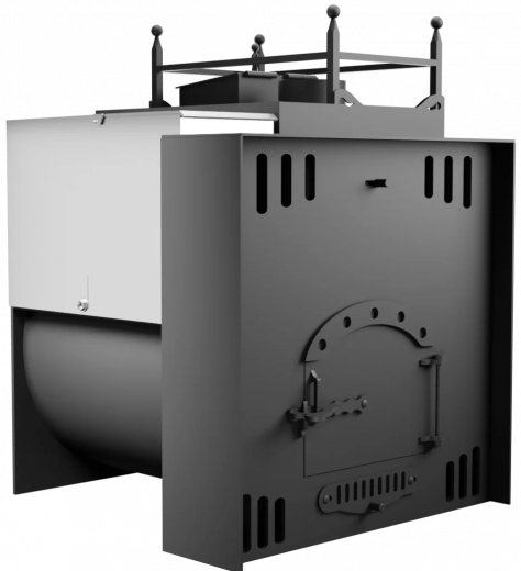 Печь Горыныч Мини, каменка закрытая с правой стороны, естественная система воздушного отопления фото в Самаре