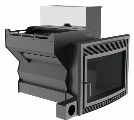 Банный камин 500, сталь+СВО фото в Самаре