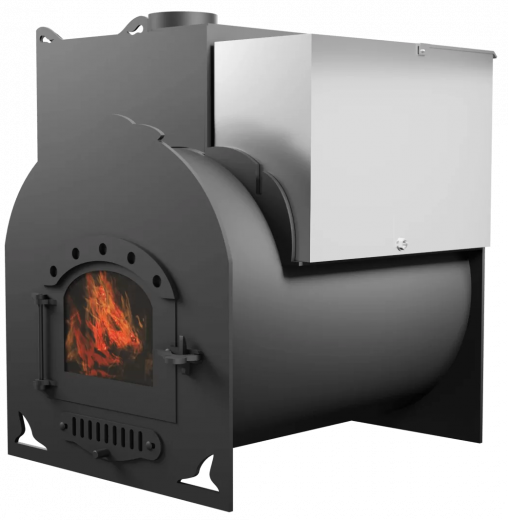 Печь Горыныч Мини, каменка с левой стороны, дверь малая со стеклом фото в Самаре