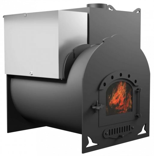 Печь Горыныч Мини, каменка с правой стороны, дверь малая со стеклом фото в Самаре