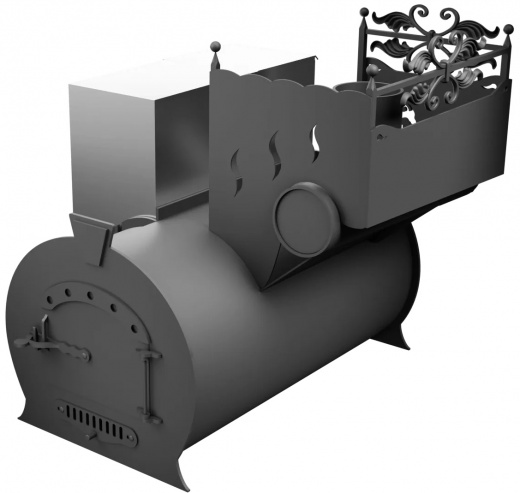 Печь Горыныч 3, каменка с правой стороны фото в Самаре