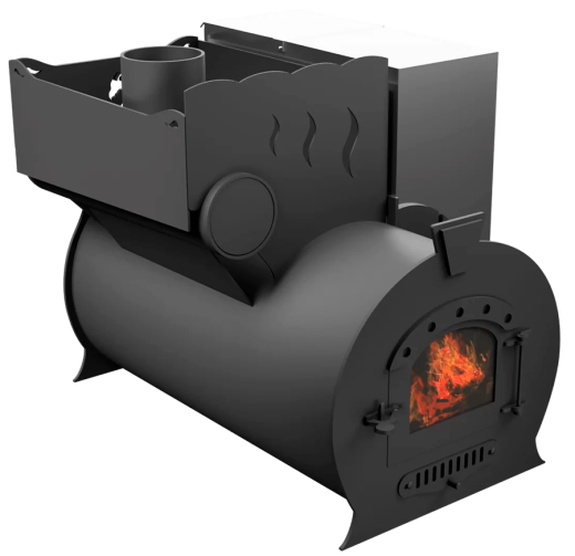 Печь Горыныч 2, каменка с левой стороны, малая дверь со стеклом фото в Самаре