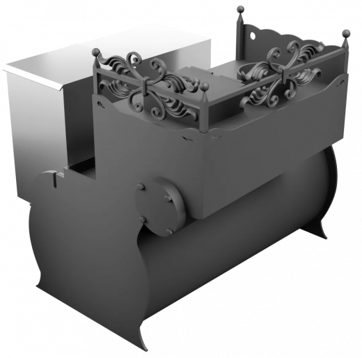 Печь Горыныч 3, каменка закрытая с левой стороны, малая дверь со стеклом фото в Самаре