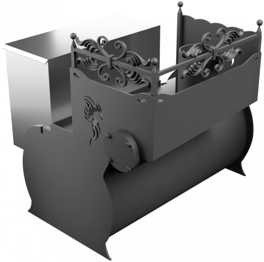 Печь Горыныч 3, каменка с левой стороны, малая дверь со стеклом фото в Самаре