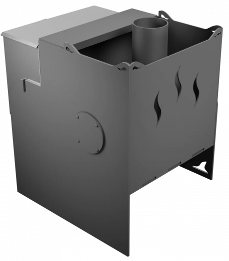 Печь Горыныч Мини, каменка с левой стороны, дверь малая со стеклом фото в Самаре