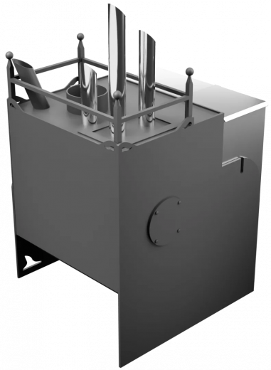 Печь Горыныч Мини, каменка закрытая с парогенератором с правой стороны фото в Самаре