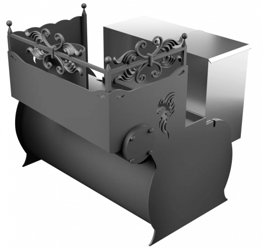 Печь Горыныч 3, каменка с правой стороны фото в Самаре