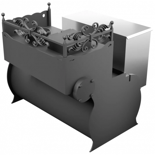 Печь Горыныч 3, каменка закрытая с правой стороны, малая дверь со стеклом фото в Самаре