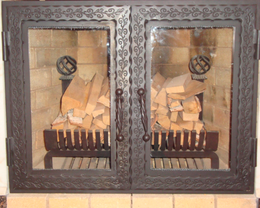 Каминная дверь с покрытием под бронзу фото в Самаре