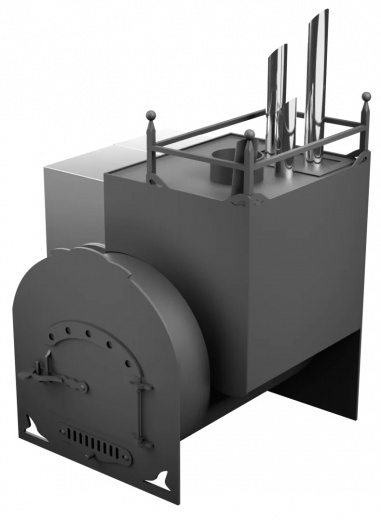 Печь Горыныч Мини, каменка закрытая с парогенератором с правой стороны фото в Самаре